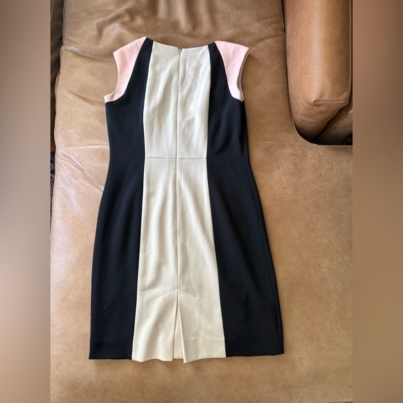 Tahari Arthur S. Levine Colorblock Sheath Dress Black Pink White Sz 8 - Picture 6 of 6
